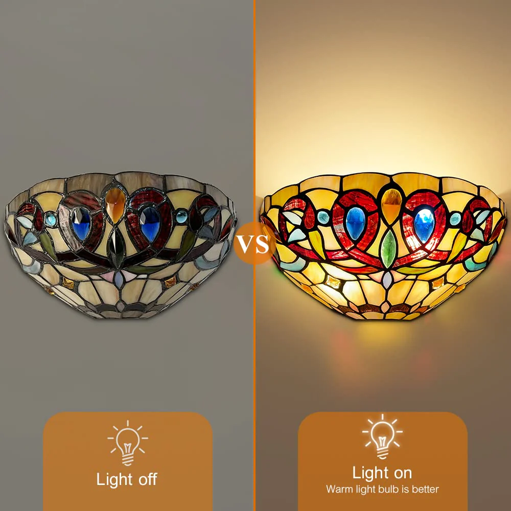 Tiffany Wall Sconces Antique Vintage Style Wall Light - Image 4