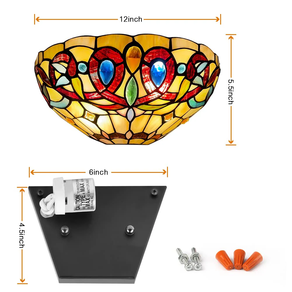 Tiffany Wall Sconces Antique Vintage Style Wall Light - Image 7