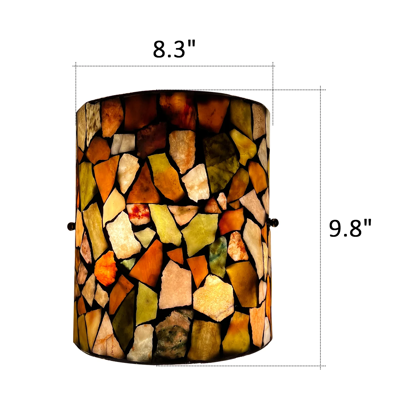 Tiffany Wall Sconces, Natural Shell Lampshade Mosaic Wall Light for Bedroom, Stairway, Corridor - Image 4