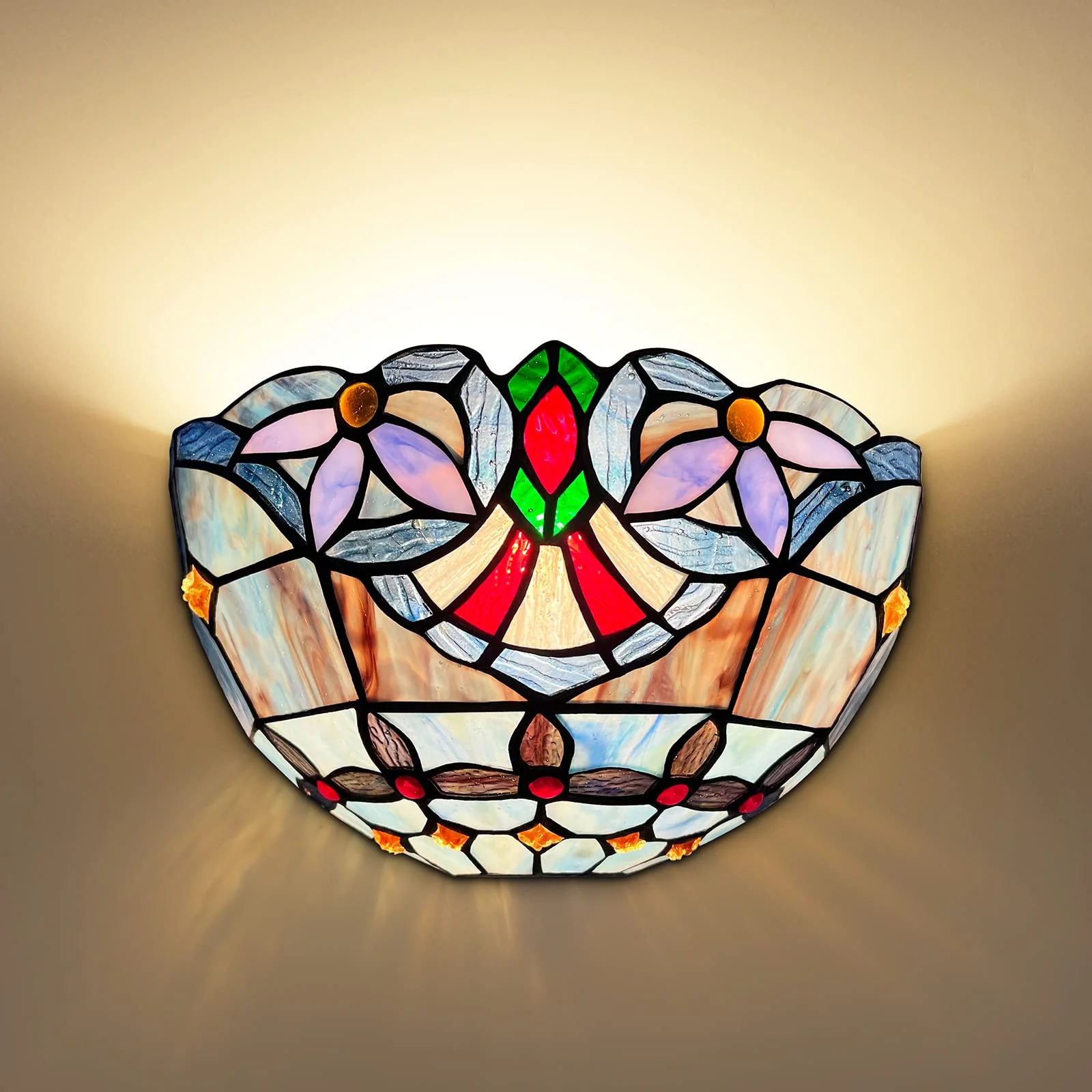 Tiffany Wall Sconces Stained Glass Antique Vintage Style Wall Light - Image 6