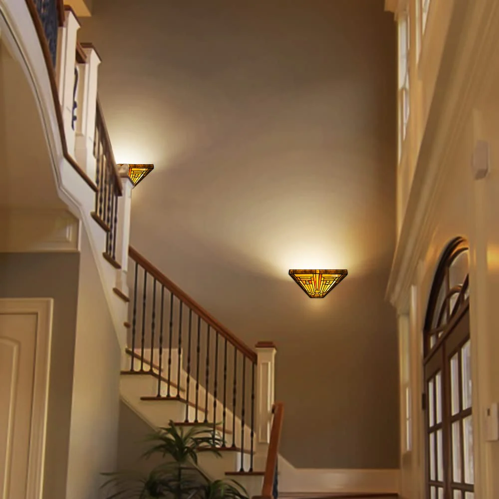 Capulina Tiffany Wall Sconces Stained Glass Vintage Style Wall Light - Image 3