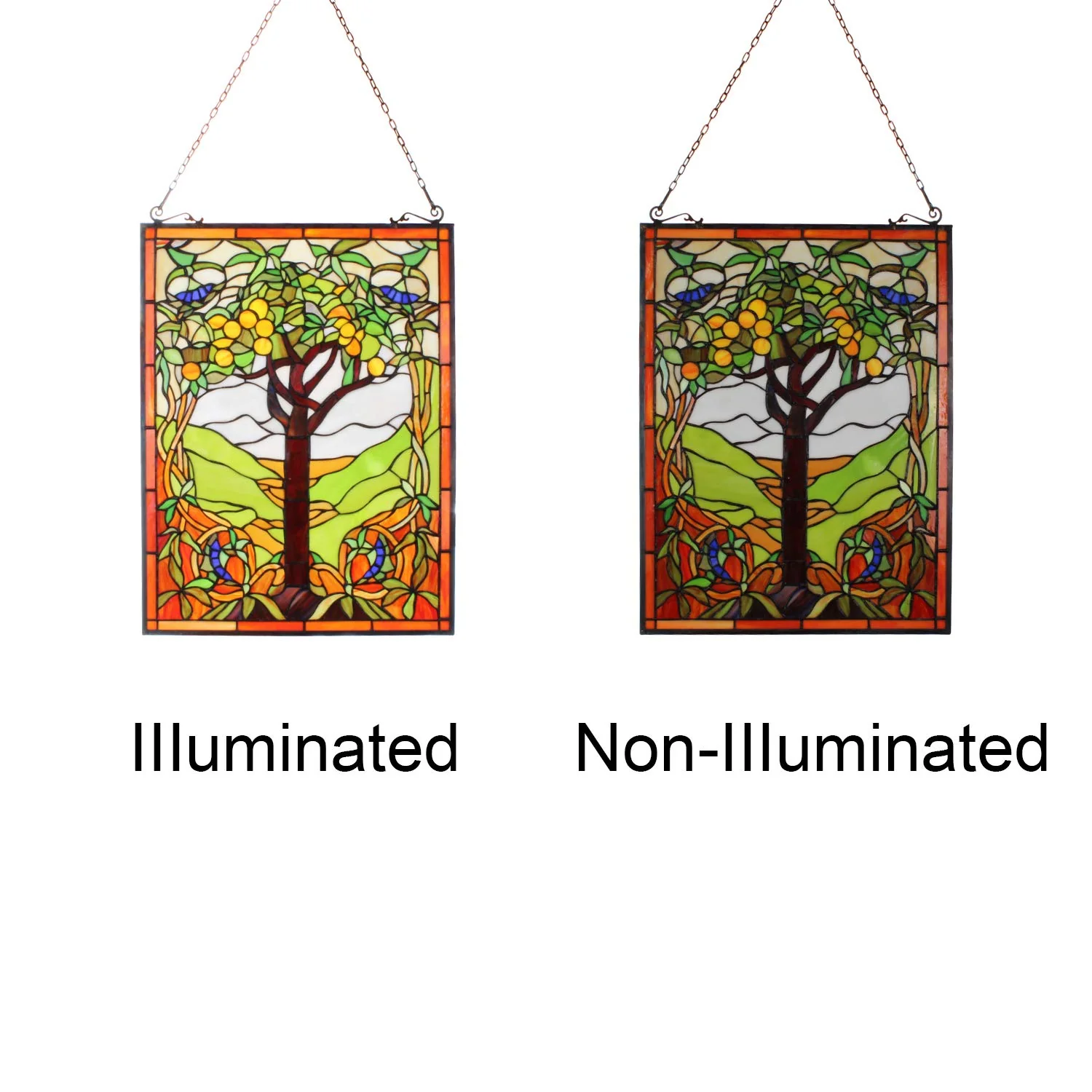 Capulina Tree of Life Stained Glass Window Hanging Window - Image 5