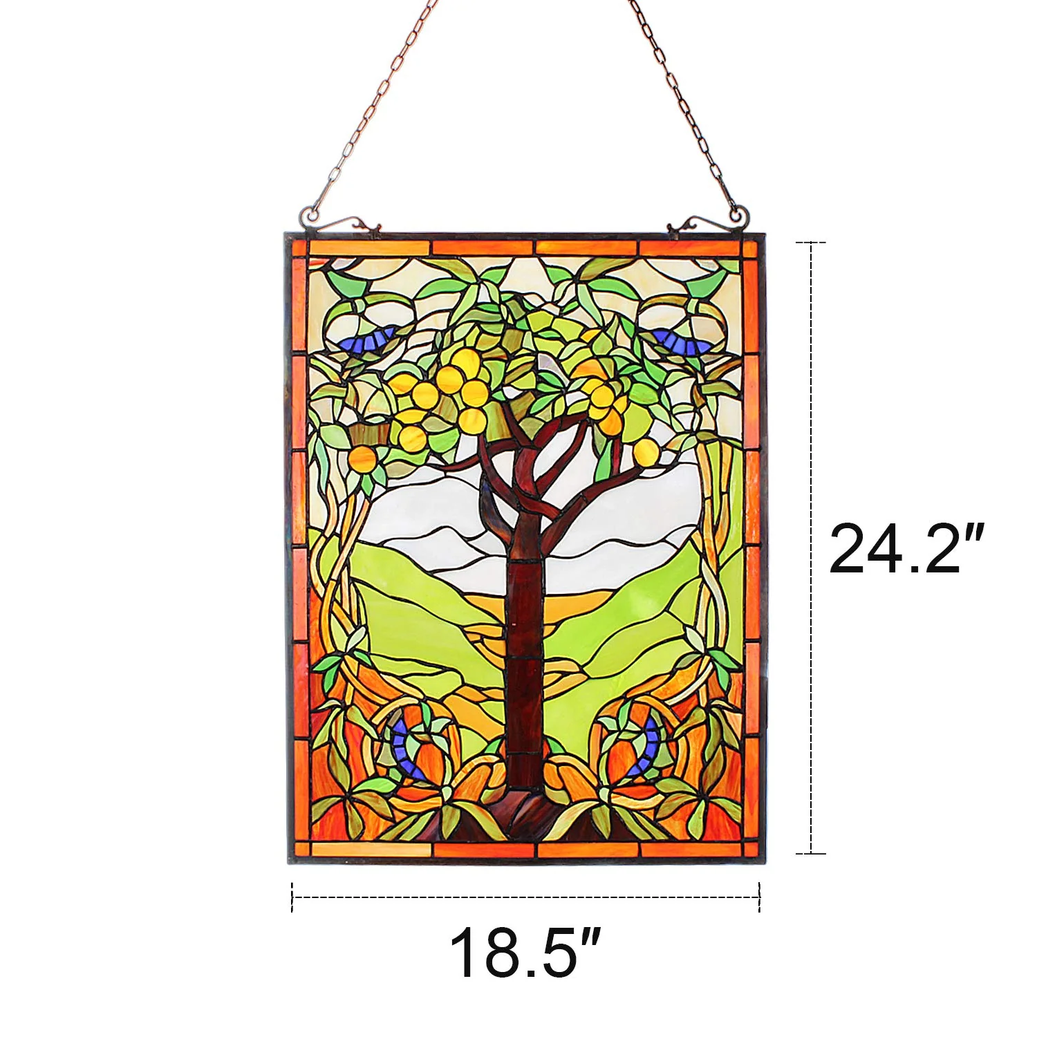 Capulina Tree of Life Stained Glass Window Hanging Window - Image 6
