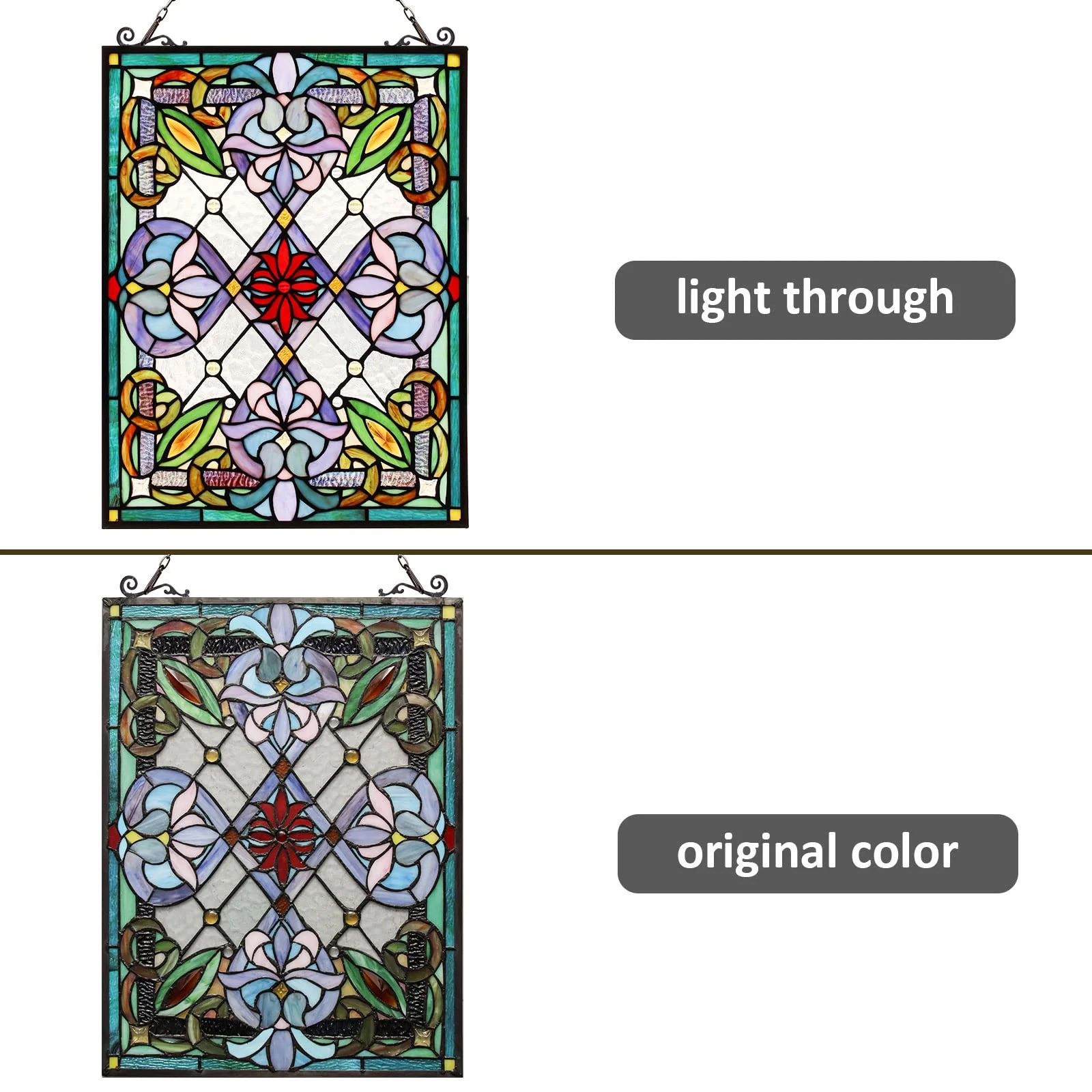 Capulina Victorian Style Stained Glass Window Hangings - Image 6