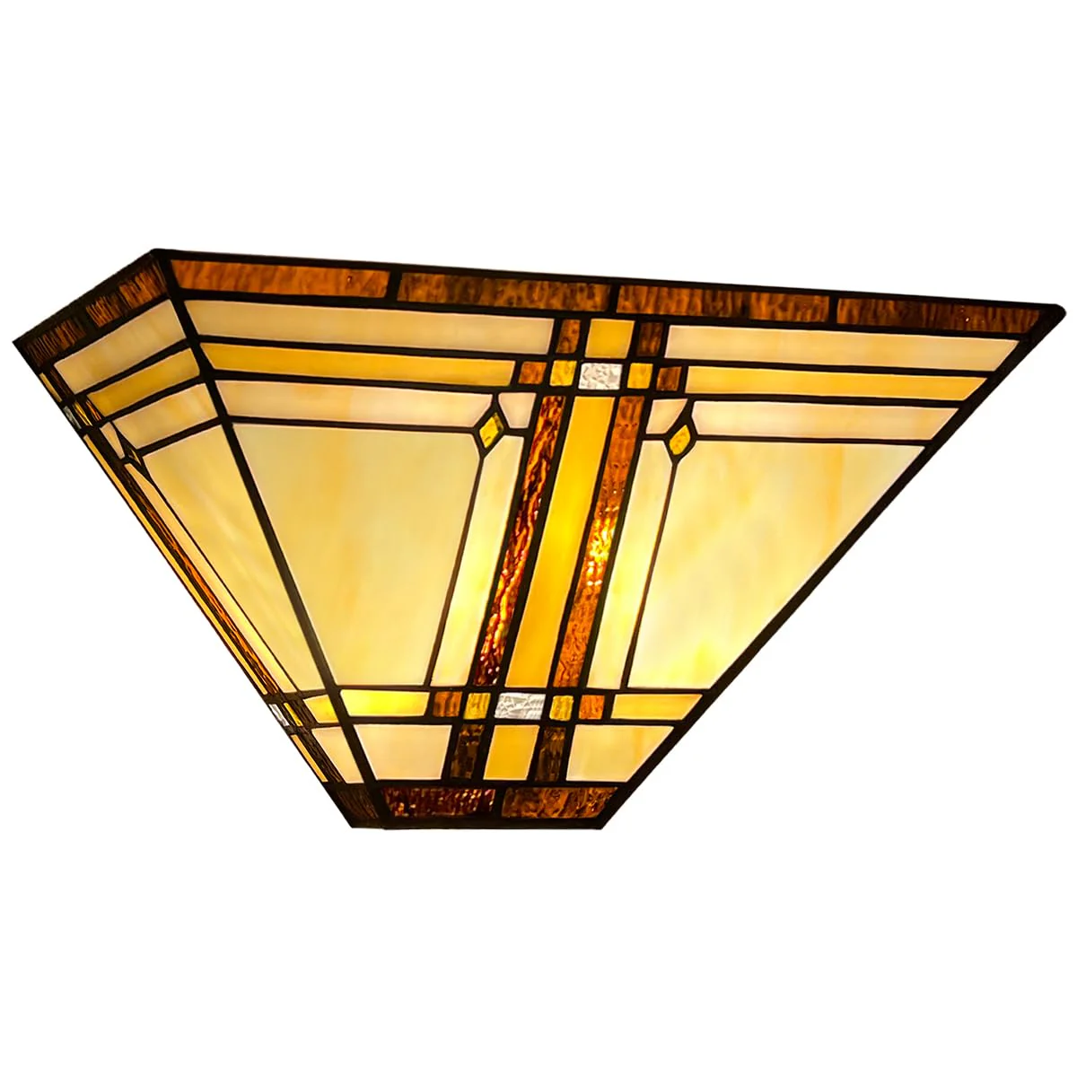 Capulina Tiffany Lamp Stained Glass Wall Sconces 2 Light 12 Inches Wide Cream Color Tiffany Style Wall Lights for Hallway Stairway Bedroom Cinema Bathroom Home Office - Image 2