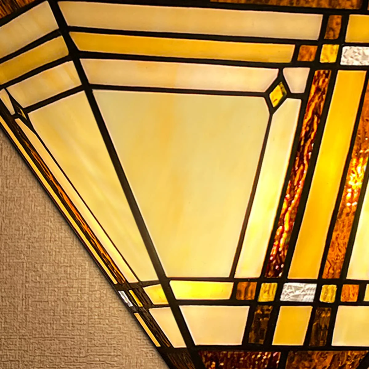 Capulina Tiffany Lamp Stained Glass Wall Sconces 2 Light 12 Inches Wide Cream Color Tiffany Style Wall Lights for Hallway Stairway Bedroom Cinema Bathroom Home Office - Image 3